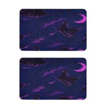 Imagem de Blueangle Conjunto de 2 ímãs de geladeira de vassoura de Halloween - Ímãs decorativos engraçados de geladeira de cozinha - Seguro para lava-louças e decoração magnética durável (232)