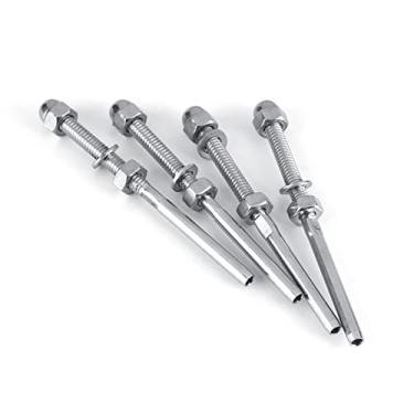 Imagem de YWBL-WH Tensor de Cabo de Aço Inoxidável, Tensor Roscado, Corrimão, Cabo, Kit de Extremidades para Postes de Madeira, Adequado para 1/8 Com Excelente Brilho, Estável e