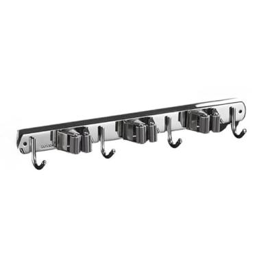 Imagem de Suporte Em AçO InoxidáVel Para Montagem Na Parede — Para Vassoura, Para Esfregona, UtensíLios De Limpeza(9 Ganchos)