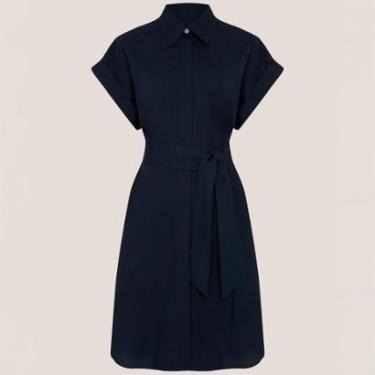 Imagem de Vestido Chemise Dudalina Curto Liso Feminino-Feminino