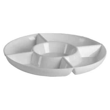 Imagem de Petisqueira Redonda Branca Com 5 Divisões Le Chef 33x3Cm Paramount