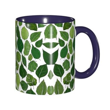 Imagem de Zeraoke Monstera Deliciosa Banana Palm Print Canecas de café criativas, personalizadas, presente para família, tamanho de 325 ml, unissex