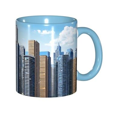 Imagem de Zeraoke Canecas de café criativas com estampa de cidade, personalizadas, presente para família, tamanho de 325 ml, unissex