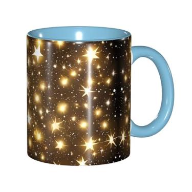 Imagem de Zeraoke Canecas de café criativas estampadas douradas, personalizadas, presente para família, tamanho de 325 ml, unissex