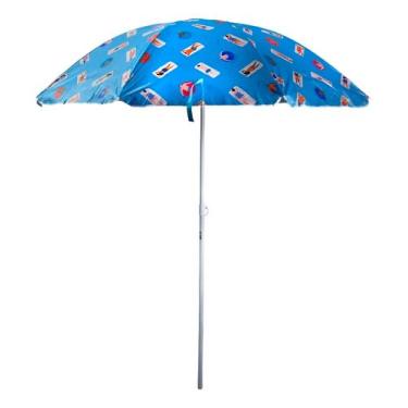 Imagem de Guarda Sol Praia Piscina Camping 1,80 Metros Mor Azul Claro