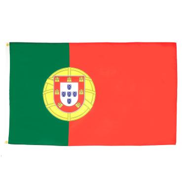 Imagem de Bandeira de Portugal 2' x 3' para um mastro - Bandeiras portuguesas 90 x 60 cm - Banner 2 x 3 pés com poliéster leve - AZ FLAG