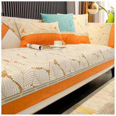 Imagem de SPXMQSS Capas de sofá para sofá seccional, capa de chenille macia para sofá, capa de sofá antiderrapante universal em forma de L, capa espessa para sofá 1/2/3/4 assento protetor de móveis A 90 x 180