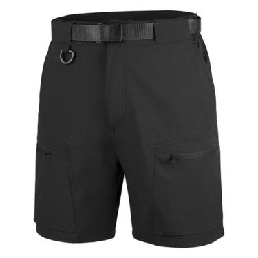 Imagem de Shorts Cargo para Senderismo FREE SOLDIER Ligero para Hombre Negro