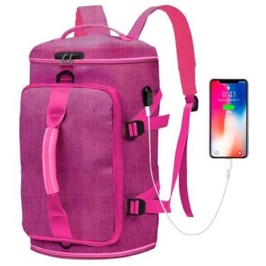 Imagem de Bolsa Feminina Esportiva Semi Impermeavel Espaçosa Treino Academia Tra