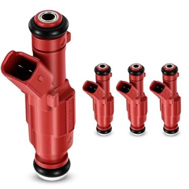 Imagem de Conjunto de 4 injetores de combustível compatíveis com Hyundai Elantra 1.8L 2011-2013 Elantra 2.0L 2015-2019 Veloster substituição de injetor de combustível para Kia 2017-2022 Forte 2021 Soul 2.0L