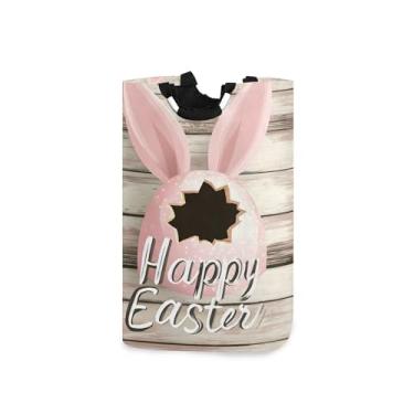 Imagem de xigua Cesto de roupa suja grande de orelhas de coelho da Páscoa com alça, cesto de roupas dobrável para organização de brinquedos e roupas no quarto, banheiro e lavanderia