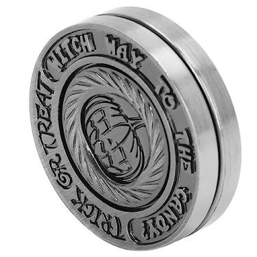 Imagem de aqxreight Metal ADHD Haptic Coin Adulto Gravado Padrão de Abóbora Ansiedade Alívio do Estresse Magnético Clicker Slider Brinquedo Ergonômico para e Entregue FAÇA Uma e Delicada Moeda Com Padrão de