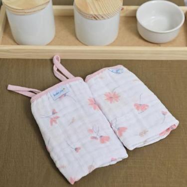 Imagem de Pano de Boca Babete Soft para Bebê 2 Unidades Baby Joy, Floral