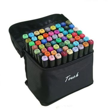 Imagem de Kit 24 Canetas Aquareláveis Ponta Dupla Marcador