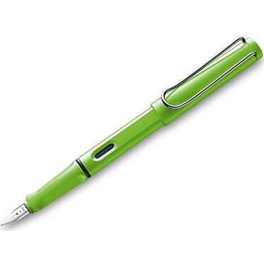Imagem de Lamy Caneta-tinteiro unissex Safari Steel Nib - Verde - Ponta larga