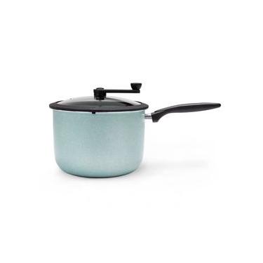 Imagem de Pipoqueira Brinox Pic Poc Antiaderente Ceramic Life 5,5 Litros Ø22 cm Verde Verde