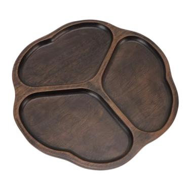 Imagem de Cryfokt Elegante Travessa de Madeira para Lanches e Aperitivos, Travessa Decorativa de Vegetais para Buffet de Festa, Feita de ébano - Perfeita para Decoração de Casa e Entretenimento (Estilo1