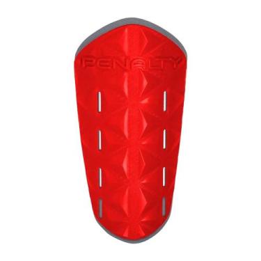 Imagem de Caneleira Penalty Matis X Vermelho - Proteção para Futebol, Society e 
