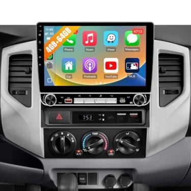 Imagem de Leadfan 4G + 64G Android 13 estéreo para carro Toyota Tacoma 2005 a 2015 rádio com carplay sem fio Android Auto, tela sensível ao toque de 9 polegadas para unidade principal Tacoma/GPS/FM RDS/EQ/DSP