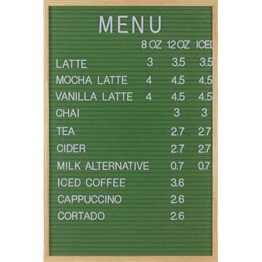 Imagem de Quadro de cartas de feltro grande 61 x 76 cm - placa de feltro verde com 966 letras pré-cortadas - quadros de letras mutáveis para casa, escritório, eventos e sala de aula - placa de cartas, montada