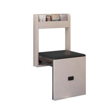 Imagem de LOERSS Cadeira dobrável montada na parede, cadeira dobrável fina de 7 cm, adequada para trocar sapatos, cadeira dobrável para entrada, bancos de parede ocultos, banquinho de sapato, banco de parede