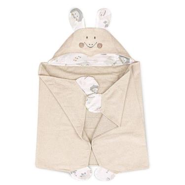 Imagem de Toalha Banho Com Capuz Sofisticata Baby Mundo Do Dino Bege