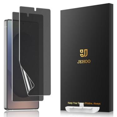 Imagem de JEHOO [Pacote com 2] Protetor de tela de TPU fosco antirreflexo para Samsung Galaxy S25 Ultra (não é vidro), compatível com sensor de impressão digital, filme flexível totalmente adesivo, fácil