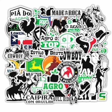 Imagem de SPORTINOX, 50 Adesivos Variados Agro Country Tereré Chimarrão Cowboy