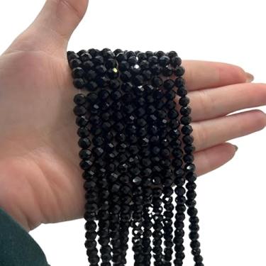 Imagem de Fios de Cristais 6mm para Bijuteria e Artesanato – 10 Fios com ~850 Pedras da Mesma Cor (Preto)