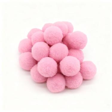 Imagem de Pompons elásticos vibrantes - Bolas de pelúcia macias coloridas, decorações de arte de artesanato DIY para projetos criativos, enfeites de festa e decoração de casa festiva, suprimentos de decoração