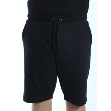 Imagem de Bermuda Plus Size Masculina de Moletom Academia Preto - ANISTIA, G1
