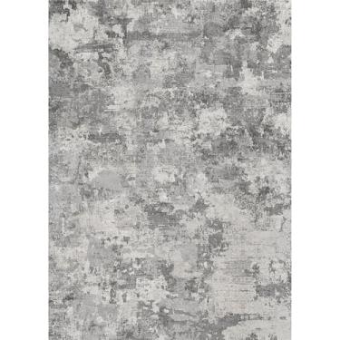 Imagem de Tapetes laváveis 12 x 18 cm para quarto: Tapete antiderrapante abstrato neutro para sala de estar - Tapete moderno de piso fino resistente a manchas de pilha baixa para a família de animais de