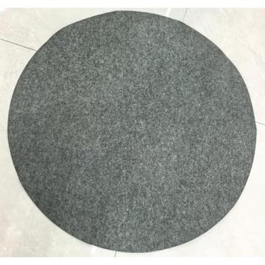 Imagem de Tapete de feltro redondo, tapete antiderrapante à prova d'água para todos os pisos e acabamentos, protetor de piso de madeira durável, mantém os tapetes no lugar macios e seguros (4 pés)