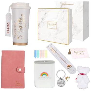 Imagem de Presente de agradecimento do professor para mulheres, conjunto de copo de 425 g, presente de aniversário de aposentadoria, presente de agradecimento de volta às aulas, presentes de luxo para colega de
