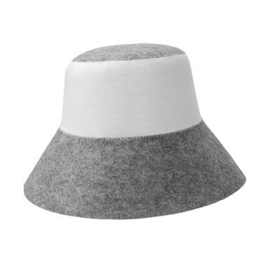 Imagem de Gralara Touca de sauna para proteção capilar, prática, e confortável. Acessório ideal para sauna, Gray White Style B