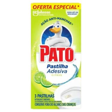Imagem de 3 Pastilhas Adesiva Pato Citrus Detergente Sanitário