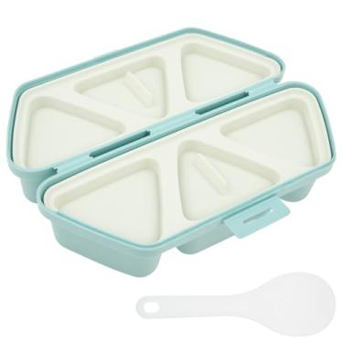 Imagem de Máquina de onigiri 6 em 1, molde de bola de arroz triangular PP, prensa de sushi antiaderente para almoço, bento, faça você mesmo, fazer e armazenar sushi, bolas de arroz de coentro de algas marinhas