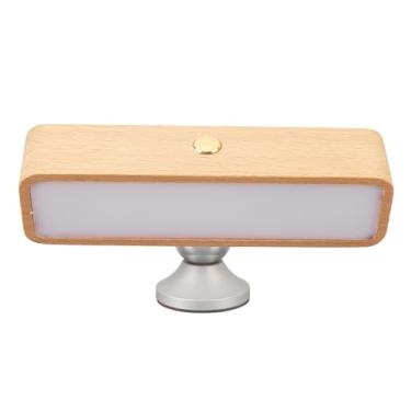 Imagem de YWBL-WH Arandela Giratória de 360 ​​graus, Lâmpada de Mesa de Madeira Com Controle de Toque, Luz Quente Regulável para Sala de Estar, Lâmpada Magnética Recarregável Com Uso de 15 Horas