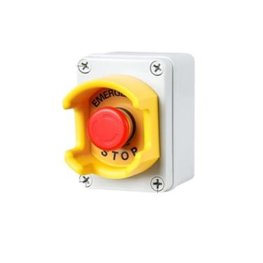 Imagem de CYSUE Caixa de botão à prova d'água, interruptor de parada de emergência, redefinição de fonte de alimentação, controle elétrico do motor do elevador com travamento automático (tipo 5)