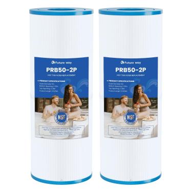 Imagem de Future Way Substituição do filtro de banheira de hidromassagem PRB50-IN para Jacuzzi J210/J220/J235/J245/J275, Unicel C-4950, Pleatco PRB50-IN, Filbur FC-2390, filtro de spa 5X13, 50 m², pacote com 2