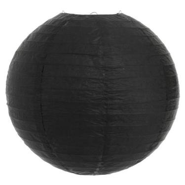 Imagem de Balão Japonês Papel Decoração Ambiente 40 cm - Galleria77, Preto