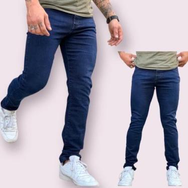 Imagem de Calça Jeans Masculina Skinny com Lycra - Volgue, Jeans escuro, 40