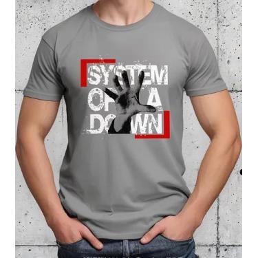 Imagem de Camisa Camiseta Adulto Masculina Feminina Algodão Banda de Rock System