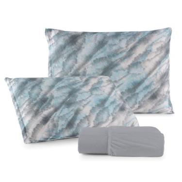 Imagem de Jogo de Lençol Casal 03 Pçs C/ Elástico Malha 100% Algodão Estampado -