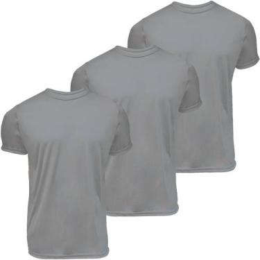 Imagem de Kit 3 camisas manga curta gola redonda Dryfit UV Plus Size - Garage 31