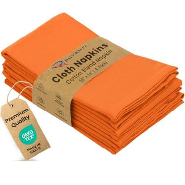 Imagem de RUVANTI Conjunto De 4 Guardanapos Pano Ruvanti, 45X45 Cm, Laváveis, Macios, Duráveis, Absorventes, Mistura Algodão. Jantar À Mesa Para Hotel, Almoço, Restaurante, Festas Casamento - Outono