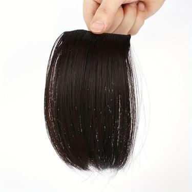 Imagem de Peças de peruca lisa marrom natural - Peruca feminina para aumentar o volume do cabelo, perucas de cabelo humano