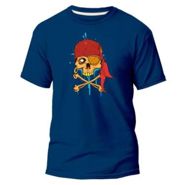 Imagem de  Camiseta Algodão Premium Estampa Digital Pirata Perigoso - Pavesi, Az