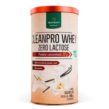 Imagem de Nutrify CleanPro Whey Zero Lactose 450g, Baunilha