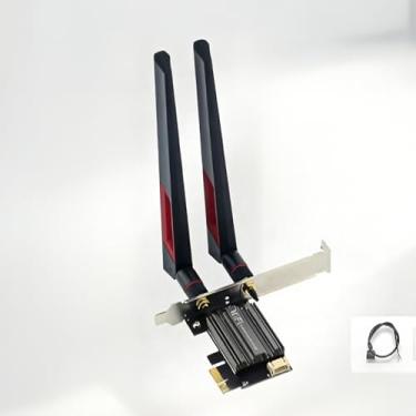 Imagem de Cartão WiFi 5 PCIe para PC de mesa, Bluetooth 4.0, 886Mbps 2.4G/5G, adaptador sem fio de banda dupla, latência ultrabaixa, compatível com PCI-E x1/x4/x8/x16